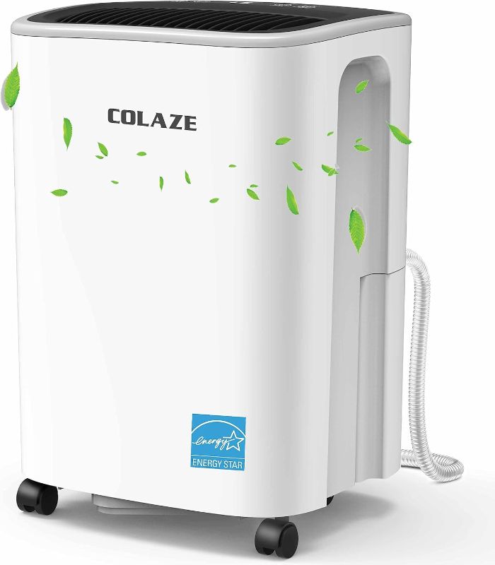 Photo 1 of 2500 Sq. Ft 30 Pint Dehumidifier, COLAZE DH01 Energy Star Dehumidifiers with Drain Hose for Home Basement Bedroom Bathroom, Auto Defrost & Overflow & Timer & Dry Function with 0.66 Gal Bucket ***Color Black***STOCK IMAGE, SIMILAR ITEM/ COLOR MAY VARY***