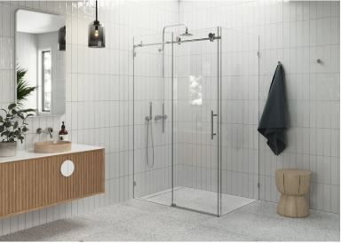 Photo 1 of Clearmax 2 piece tempered glass panes for shower 75" x 35 "