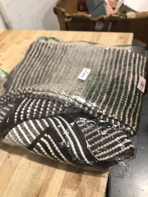 Photo 1 of BSICPRO Bathroom Rugs and Mats Sets, 2 Piece Thick Absorbent Chenille Bath Mat Rug Set Non Slip, Soft Shaggy Bath Room Floor Mats for Bathroom, Machine Washable (Brown, 20" x 47" Plus 16" x 24")