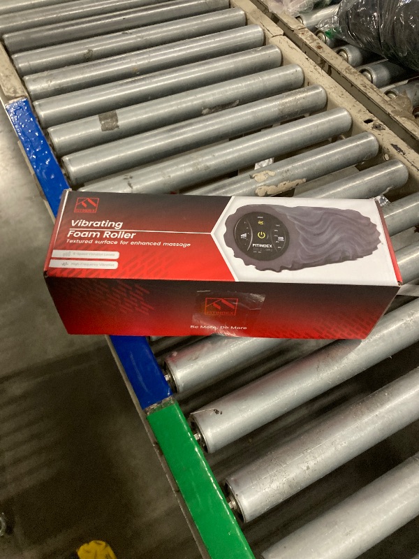 Photo 1 of FITINDEX Vibrating Foam Roller for Back Pain, 5-Speed Muscle Massage, FSA HSA Eligible, Exercise, Muscles Deep Tissue, Physical Therapy, Pilates, Yoga, Neck, Leg, Rechargeable, Travel Portable Gray