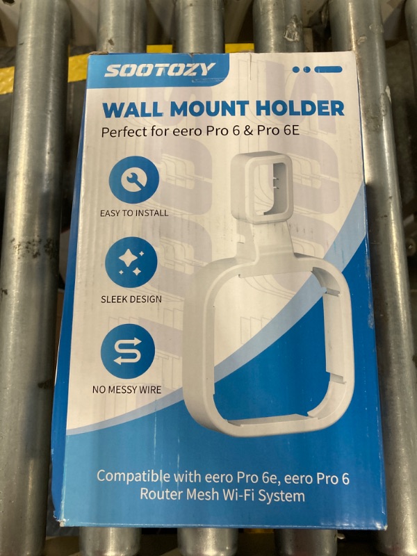 Photo 1 of ***DAMAGE TO THE BOX***3Pack Wall Mount Holder for eero Pro 6e/6 Mesh Wi-Fi System, Outlet Wall Mount Stand Bracket for eero Pro 6e tri-Band Mesh, Wire Organizer