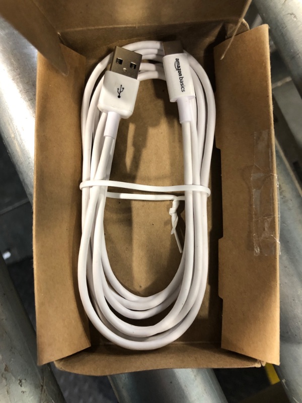 Photo 1 of Amazon Basics USB-C to USB-A 2.0 Fast Charger Cable, 480Mbps Speed, USB-IF Certified, for Apple iPhone 16/15, iPad, Samsung Galaxy, Tablets, Laptops, 6 feet, White