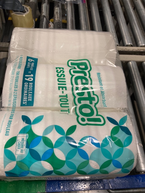 Photo 1 of 
Amazon Brand - Presto! Flex-a-Size Paper Towels, 158 Sheet Huge Roll, 12 Roll