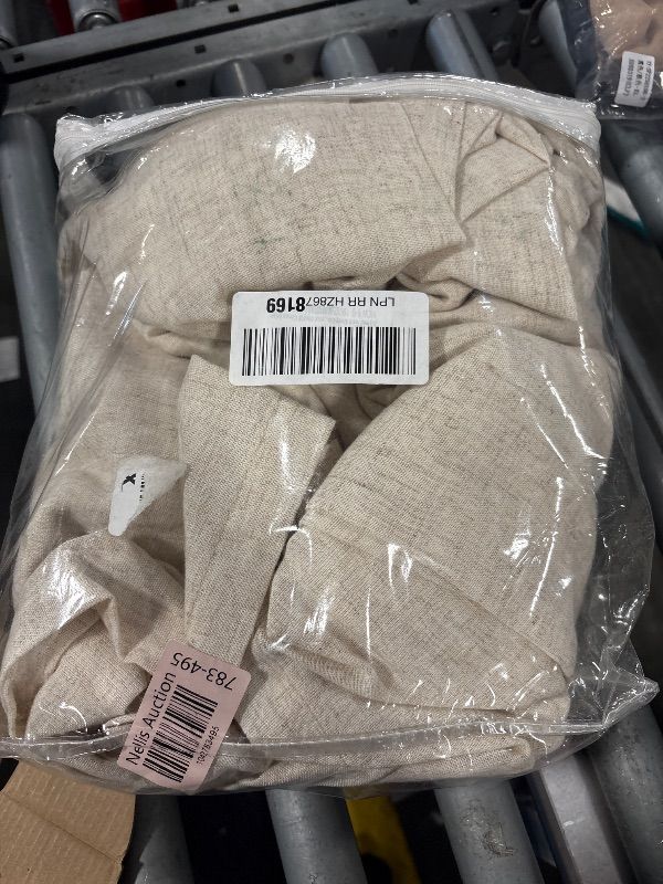 Photo 1 of Pinch Pleated Linen Curtains 108 Inches Long 2 Panels Set Living Room Pleat Drapes Light Filter Thick Flax Burlap Texture Semi Sheer Large Window Floor to Ceiling 108 Inch Curtains 9 FT Cream Beige