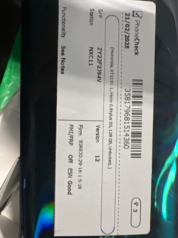 Photo 1 of ***Pin locked, Needs reset or scrap for parts***
Motorola Moto G Stylus 5G | 2021 | 2-Day Battery | Unlocked | Made for US 4/128GB | 48MP Camera | Cosmic Emerald
