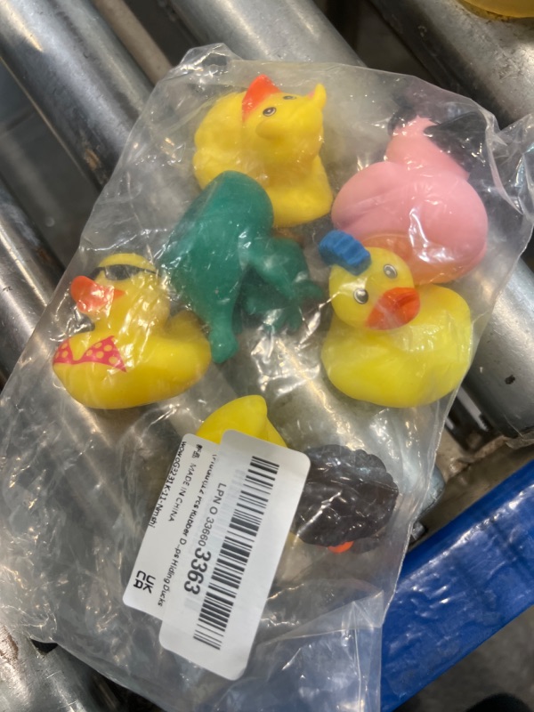 Photo 1 of 12 Pcs Assorted Cruising Rubber Ducks - Plastic Bath Toys for Halloween, Party Favors, Beach Pool Activity, Cruise Ships Hiding