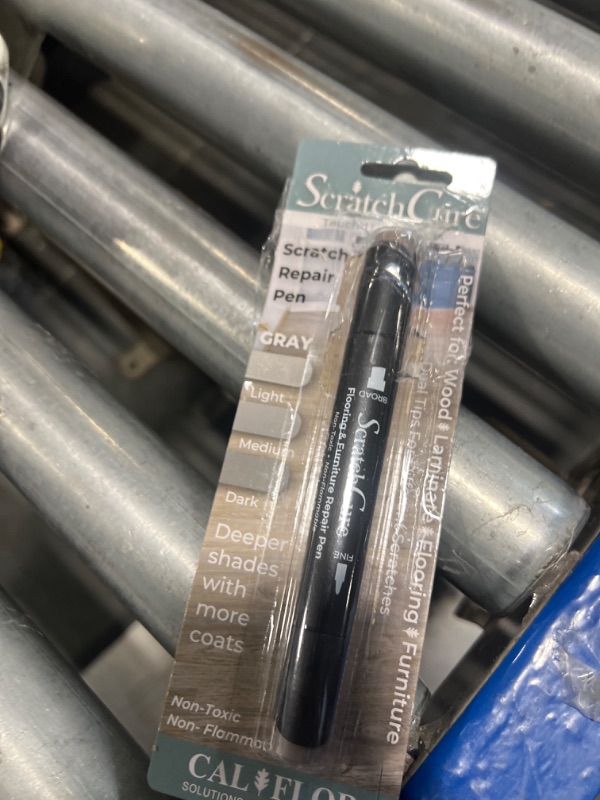 Photo 1 of Cal-Flor PE49401CF ScratchCure 3 Shade Double Tipped Repair Pen for Use on Wood, Laminate, Flooring & Furniture, Gray