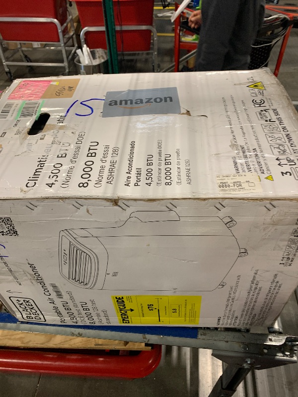 Photo 1 of BLACK+DECKER Portable Air Conditioner, 5,000 BTU SACC/CEC (8,000 BTU ASHRAE 128) for Rooms Up To 350 Sq. Ft., Portable AC with Full Function Remote Control & Window Kit, BPT05WTBA, White