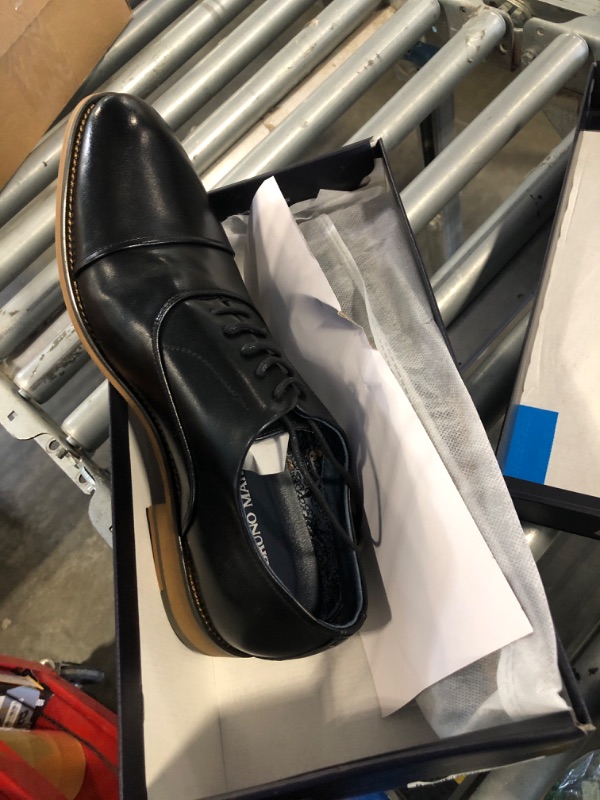 Photo 1 of ***USED*** Bruno Marc Mens Lace Up Soft Cap-Toe Formal Dress Shoes,Size 12,2/Black,Louis_2
