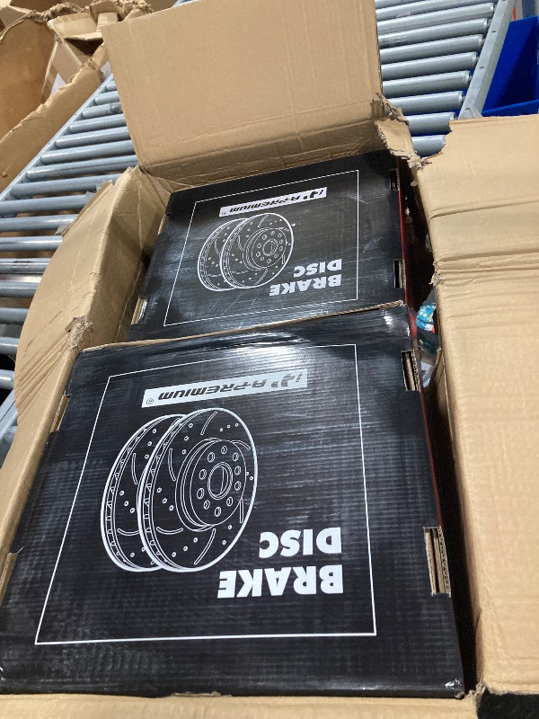 Photo 1 of A-Premium Front and Rear Drilled and Slotted Disc Brake Rotors Compatible with Select Chevy, GMC and Cadillac Models - Silverado 1500, Sierra 1500, Escalade, Avalanche, Suburban, Tahoe, Yukon, 4-PC