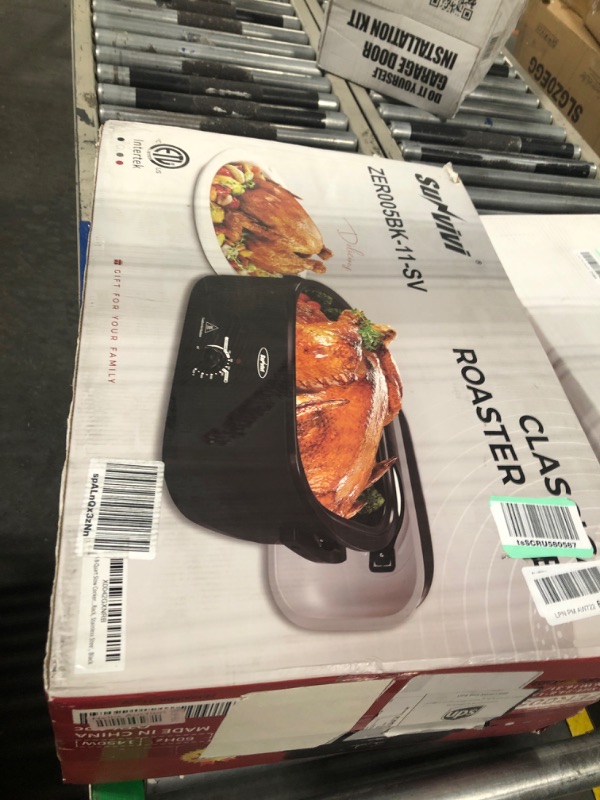 Photo 1 of ***SIMILAR*** Sunvivi Roaster Oven, Electric Roaster Oven with Viewing Lid, 30lb 26-Quart Turkey Roaster with Unique Defrost/Warm Function, Large Roaster with Removable Pan & Rack, Stainless Steel, Silver