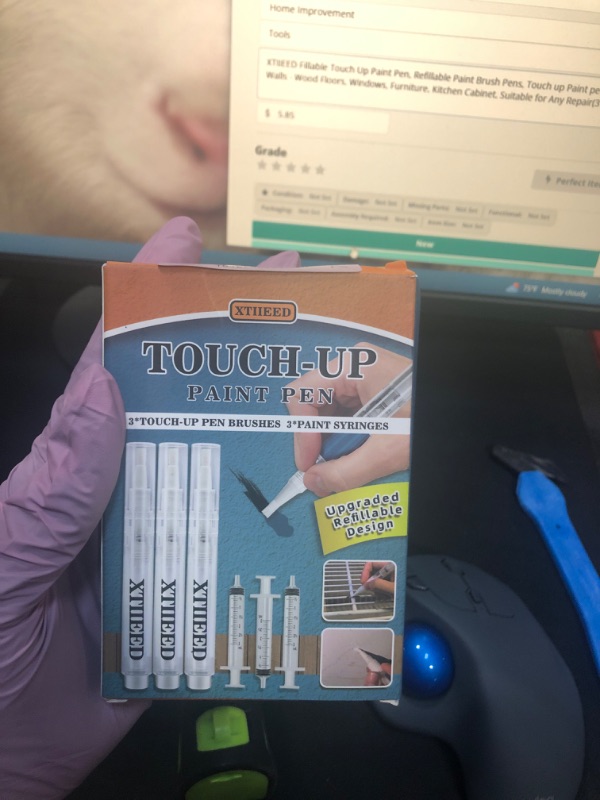 Photo 1 of XTIIEED Fillable Touch Up Paint Pen, Refillable Paint Brush Pens, Touch up Paint pens for Walls - Wood Floors, Windows, Furniture, Kitchen Cabinet, Suitable for Any Repair(3 Pack)