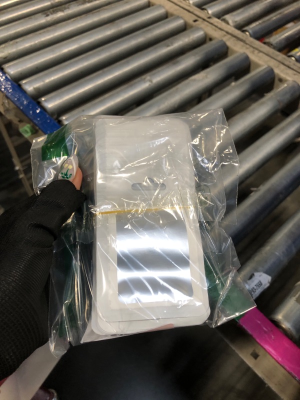 Photo 1 of ANZNKU 100 Pcs Resealable Mylar Bags with Clear Window Packaging Bags Foil Pouch Zipper Bag for Food Self Sealing Storage Supplies (2.75x3.93 inches, White)