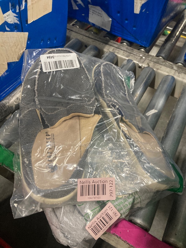 Photo 1 of LazyStep Men's Slippers with Arch Support, Canvas Mens Orthopedic Slippers, Slip on Clog, Indoor Outdoor Non-Slip House Shoes for Men(Charcoal, Size 14)