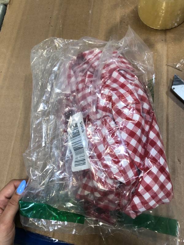 Photo 1 of ****Missing shorts****
SHENHE Women's 2 Piece Outfits Cute Gingham Tiered Sets Ruffle Babydoll Cami top and Short Set Red Medium
