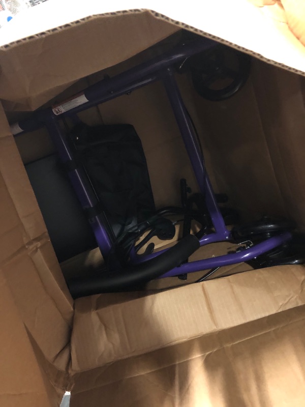 Photo 1 of ***SIMILAR*** Medline Steel Rollator Walker with Seat, Burgundy, 350 lb. Weight Capacity, 6” Wheels, Foldable, Adjustable Handles, Rolling Walker for Seniors, Walker for Mobility Impaired