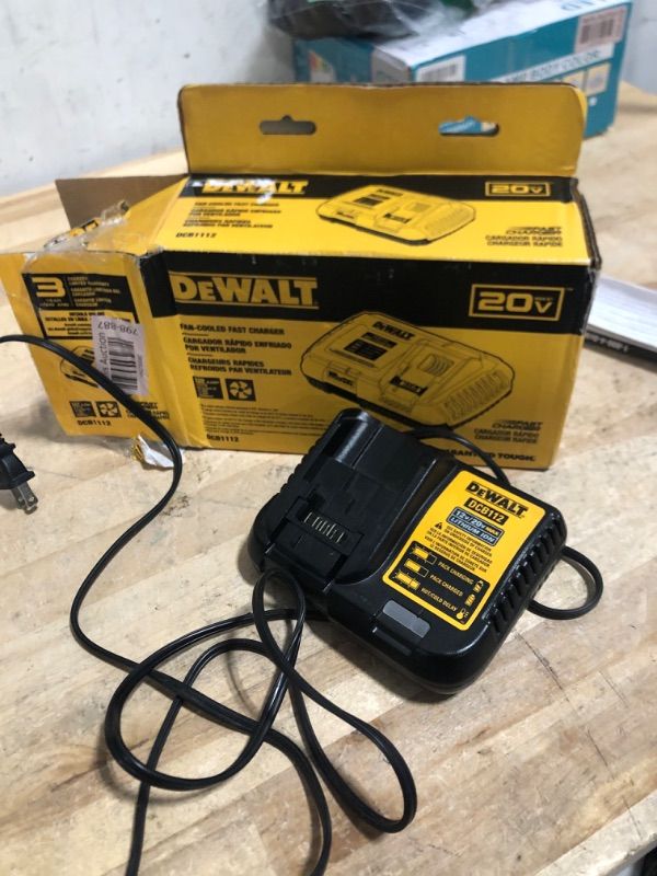 Photo 1 of DEWALT 20V MAX Battery Charger (DCB112)
