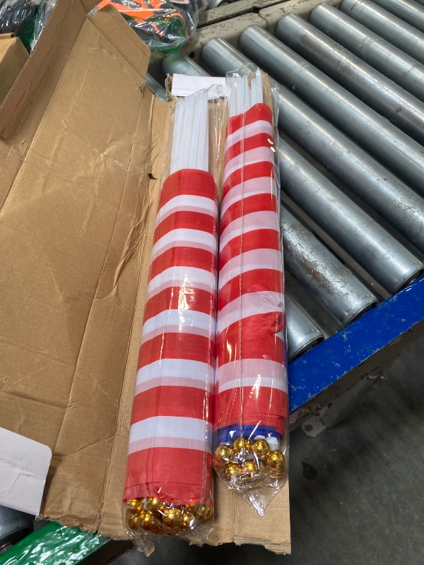 Photo 1 of 28 Pack 12x18 Inch Handheld American Flags on Stick - Patriotic American Flags for Outside, USA Stick Flag Perfect for Independence Day, Memorial Day, 4th of July Decorations (24)