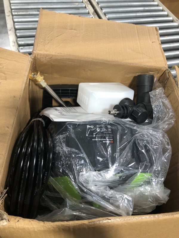 Photo 1 of Pressure Washer, 3500 PSI Max 2.4GPM ETOOLAB Power Washer with 4 Nozzels Electric Pressure Washer for Patio Pool Cleaning Car Washers Fence 22FT Cord and 22FT Hose (Green) [will need to replace hose]