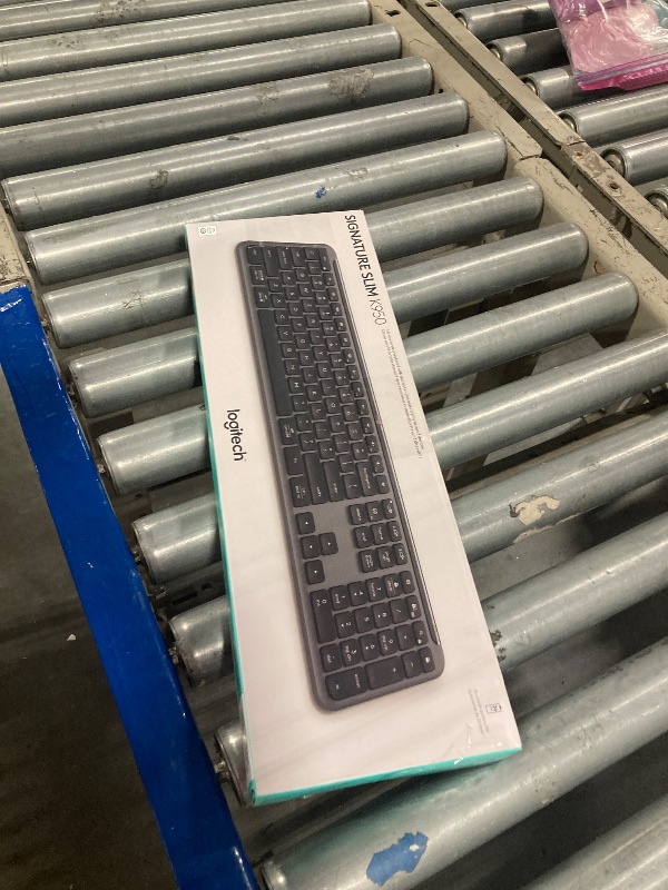 Photo 1 of Logitech Signature Slim K950 Wireless Keyboard, Sleek Design, Switch Typing Between Devices, Quiet Typing, Bluetooth, Multi-OS, Windows, Mac, Chrome - Graphite