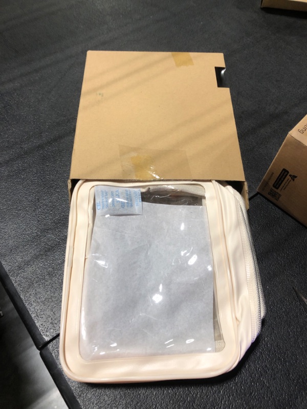 Photo 1 of 
PACKISM Clear Makeup Bag - Soft Plastic Color-Edged TSA Approved Toiletry Bag, Reusable Clear Toiletry Bags with Golden Zipper, Beige