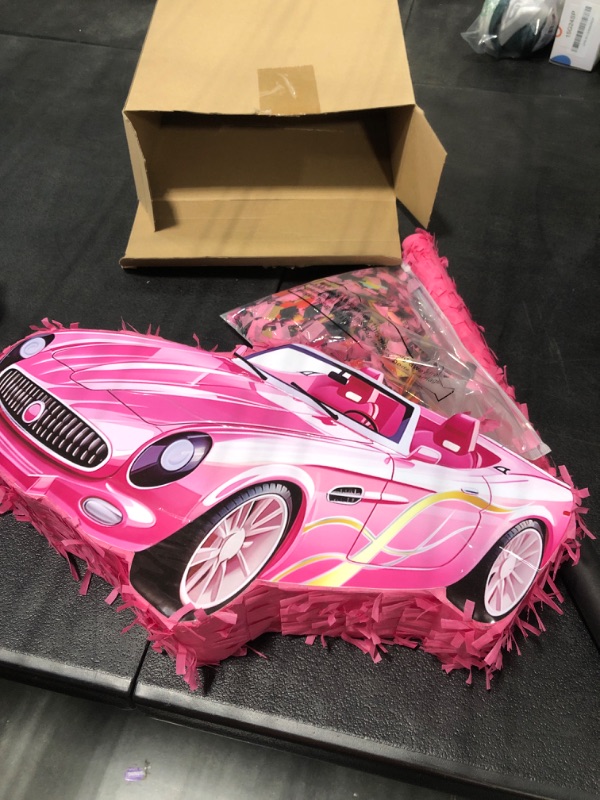 Photo 1 of 
Convertible Car Piñata Set 15 Inch Pink Cute princess Piñata with Stick and Blindfold for Birthday Party Games Carnival Supplies