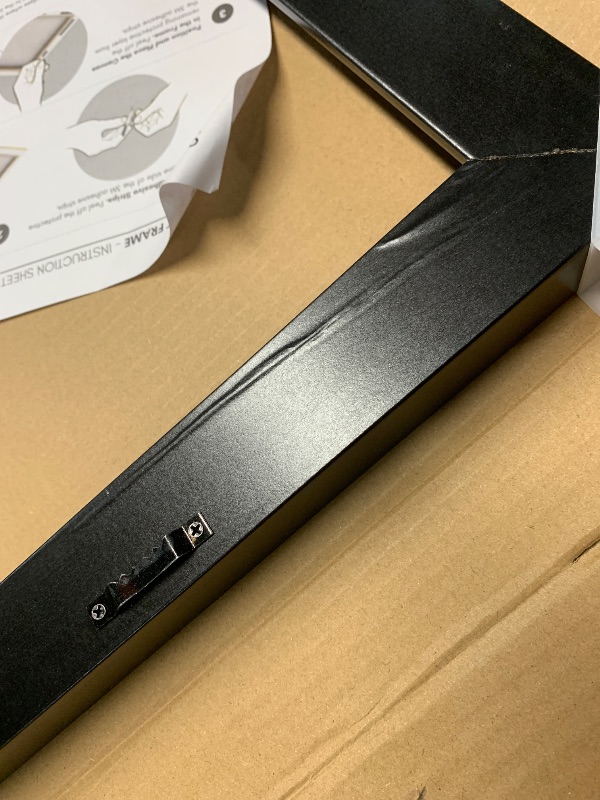 Photo 1 of Americanflat 12x16 Canvas Floating Frame with Adhesive Strips Included - Vertical and Horizontal Floating Frame for Artwork - Canvas Frames for Wall Display - Black