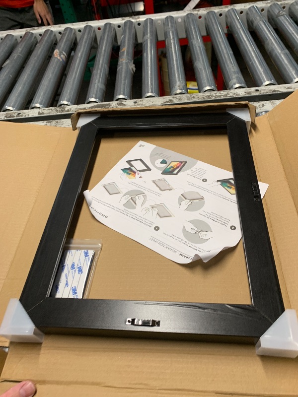 Photo 1 of Americanflat 12x16 Canvas Floating Frame with Adhesive Strips Included - Vertical and Horizontal Floating Frame for Artwork - Canvas Frames for Wall Display - Black