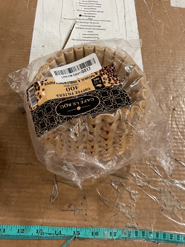 Photo 1 of "NEW" - Café Le Rou Paper Coffee Filters, 400 Count, Biodegradable, Natural Fibers 8-12 Cups - Includes Coffee Machine Descaler-Cleaner Tablets Made in the USA