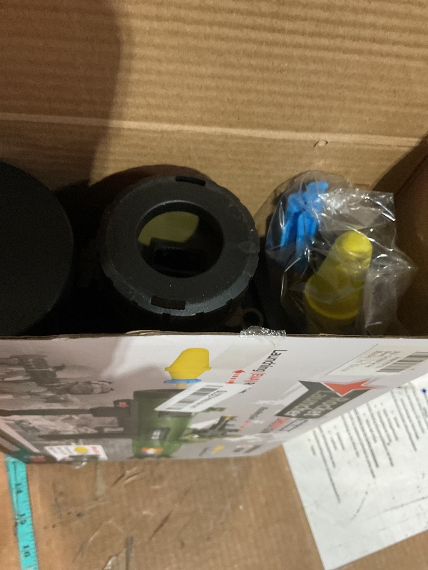 Photo 1 of Toy Rocket Launcher, Rocket Gun with 3 Foam Rockets, Toy Rocket Barrel Launcher RPG Gun for Kids, with Sound, Vibration, LED Effects, Military Pretend Play Blaster Toy Gun for Boys (Brown)