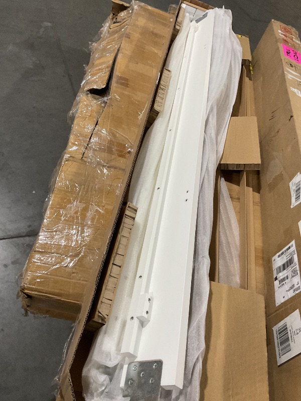 Photo 1 of (Used)((incomplete)(see images) White finish wood bed rails 