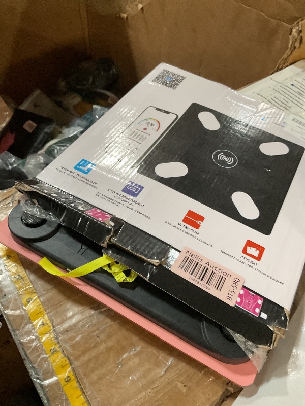 Photo 1 of Intelligent Body Fat Scale, a Simple and Practical Digital Scale That can be Connected to a Mobile Digital Bathroom Scale to Display BMI, Body Fat, Muscle Mass, and Durable Weight Scale (Pink)