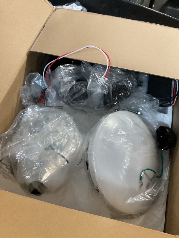 Photo 1 of (PARTIAL SET) (UNTESTED) addlon Ceiling Fans with Lights, 42 inch Black Ceiling Fan with Light and Remote Control, Reversible, 3CCT, Dimmable, Noiseless, Small Ceiling Fan for Bedroom, Farmhouse, Indoor/Outdoor Use