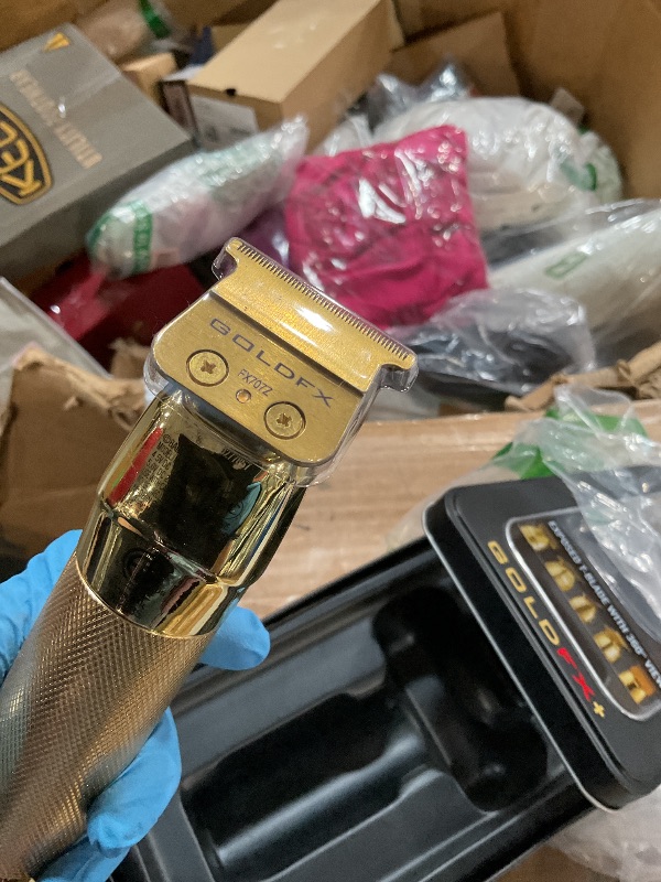 Photo 1 of (POWER TESTED) (MISSING ACCESSORIES) BaBylissPRO GOLDFX+ Professional Barber Cord/Cordless Hair Trimmers – Beard Trimmer for Men, Professional Stylist & Barber Clippers, USB-C Cordless Hair Clippers for Men