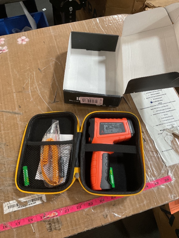 Photo 1 of -58°F to 2732°F Infrared Thermometer Temperature Gun with Thermocouple Probe, 50:1 Laser Temperature Gun for Humidity Measurement, BBQ, AC, High Temp Gun for Engine, Kiln, Forging, Industrial Use