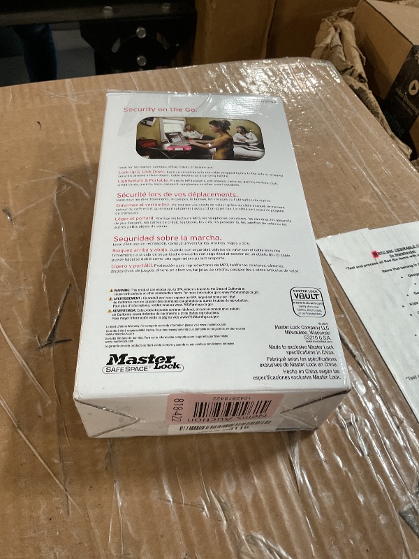 Photo 1 of Master Lock Pink Portable Small Lock Box, Set Your Own Lock Combination Portable Safe, Personal Travel Safe for Phone, Passport, Money, ?5900DPNK