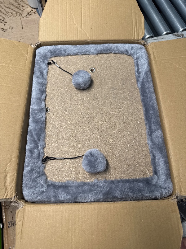 Photo 1 of (PARTIAL SET) (USED/FAIR) TWDEPART Cat Tree Tower with Cat Scratching Post for Indoor Cats, Activity Centre Climbing Tree with Scratching Board and Playful Toy Balls, Grey