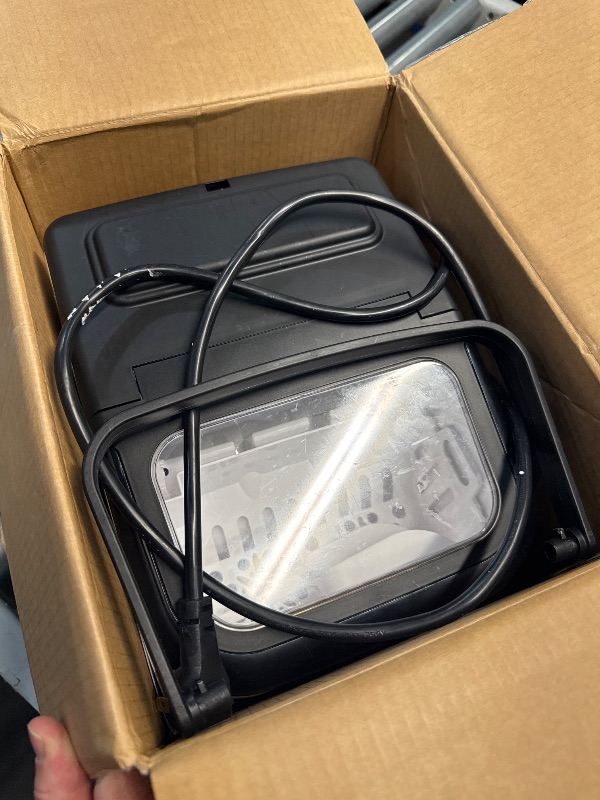 Photo 1 of (PARTS) (DAMAGED) Crzoe Ice Makers Countertop, Ice Machine with Handle, 26Lbs in 24Hrs, 9 Cubes Ready in 6 Mins, Self-Cleaning Portable Ice Maker, 2 Sizes of Bullet Ice Cubes for Home and Office(Black)