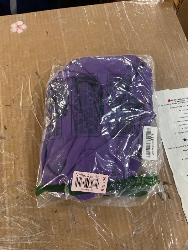 Photo 1 of ***(LIGHTER PURPLE THAN PIC)***QACOHU Women's Summer Ruffle Short Sleeve V-Neck Beach Party Dresses Solid Color Mini Dress Purple XL