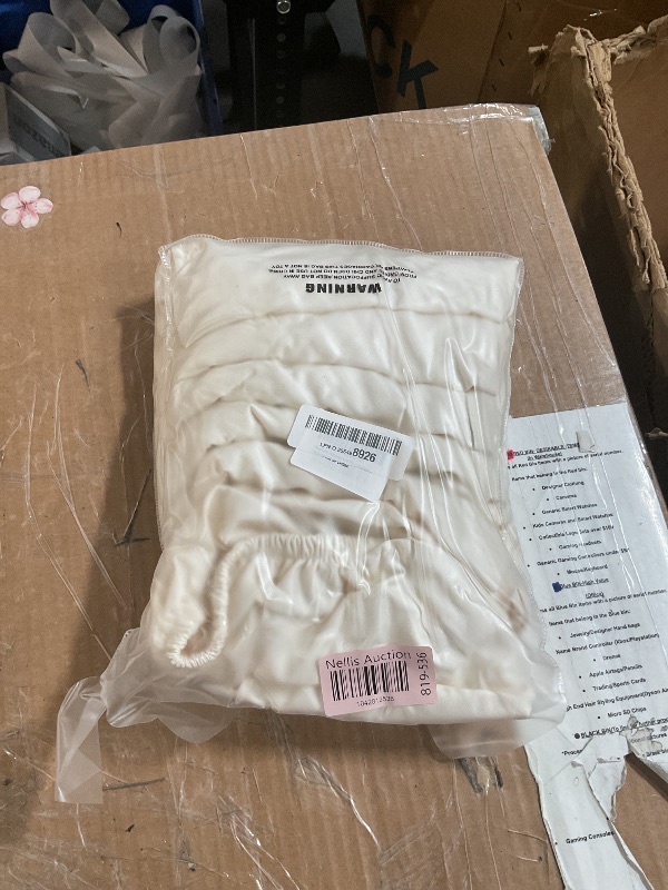 Photo 1 of (CREAM) (BAGGED) SearchI Waterproof PU Leather Seat Covers for Dining Chairs, 6 Pack Stretch Dining Room Chair Seat Covers, Kitchen Chair Seat Covers Protectors (Cream)