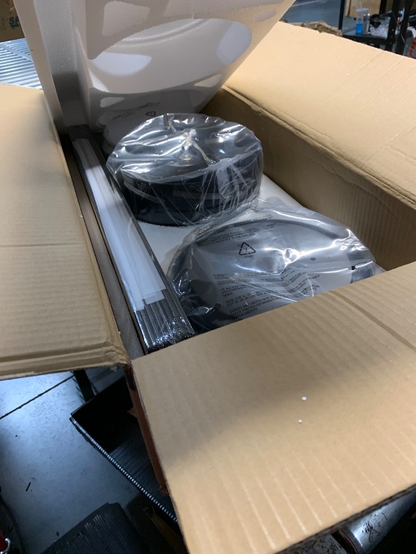 Photo 1 of (PARTIAL SET) (UNABLE TO TEST FUNCTIONALITY) Fanbulous 65 Inch Ceiling Fans with Lights and Remote, Black Indoor/Outdoor Ceiling Fan with Quiet Reversible DC Motor, 6 Speeds, 3CCT, 8 Blades Large Ceiling Fan for Living Room Bedroom Patio