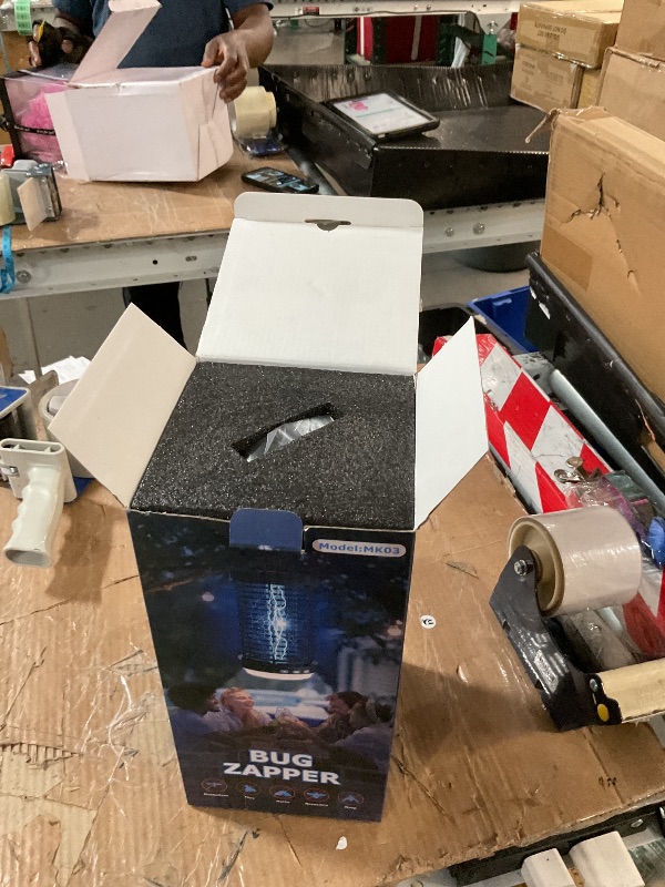 Photo 1 of Bug Zapper Outdoor, 2025 Upgraded 3 in 1 Rechargeable Bug Zapper with 5000mAh Battery & LED Night Light, 4000V Cordless Waterproof Mosquito Zapper for Outside,Patio,Backyard,Garden Black