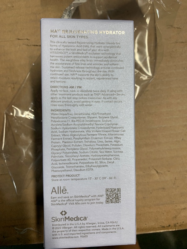 Photo 1 of *FACTORY SEALED - OPENED FOR INSPECTION*SkinMedica HA5 Rejuvenating Hydrator Hyaluronic Acid Serum for Face with Five Types of Hyaluronic Acid that Smooth Fine Lines and Wrinkles, For All Skin Types, 2 Oz*NONREFUNDABLE*
