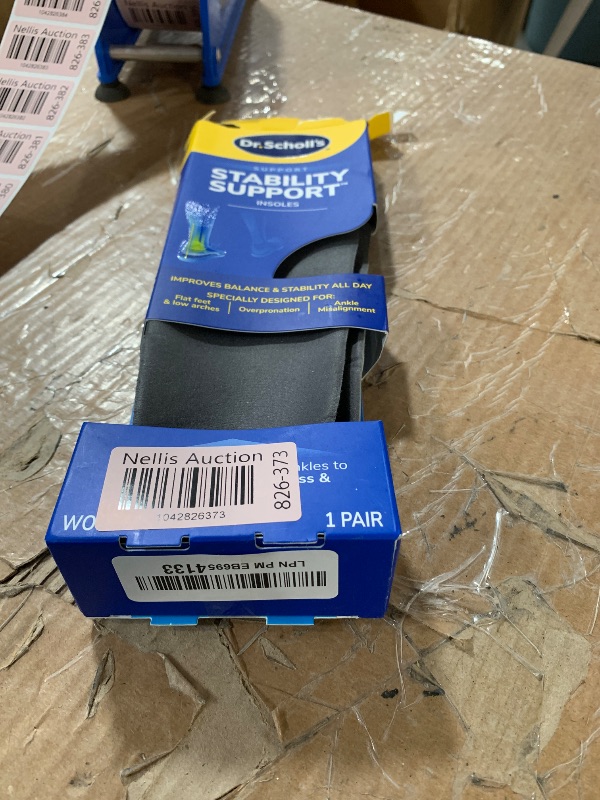 Photo 1 of ?Dr. Scholl's Stability Support Insoles, Flat Feet & Overpronation Low Arch Support, Improves Balance & Stability, Motion Control, Trim Inserts to Fit Shoes, Women's Size 6-10