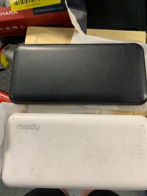 Photo 1 of ***(MINOR DAMAGE/ SEE NOTES)***Miady 2-Pack 10000mAh Dual USB Portable Charger, USB-C Fast Charging Power Bank, Backup Charger for iPhone 15/14/13, Galaxy S23/22, Pixel and etc