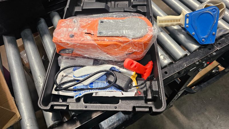 Photo 1 of (incompletd accesories) ZAISHANG Electric Car Jack 5Ton 12V Hydraulic Car Jack Lift (Lifting Range: 6.1~17.7 inch) with Impact Wrench Built-in Safety Hammer, and LED Light for SUV MPV Sedan Truck Change Tires Garage Repair