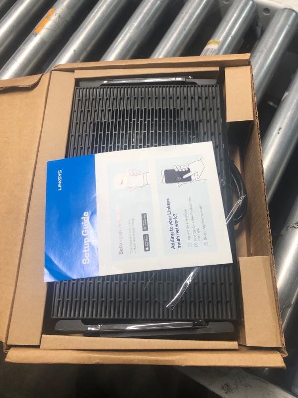 Photo 1 of Linksys Mesh Wifi 6 Router, Dual-Band, 3,000 Sq. ft Coverage, 40+ Devices, Speeds up to 6.0Gbps - MR9600 (Renewed), 1-Pack