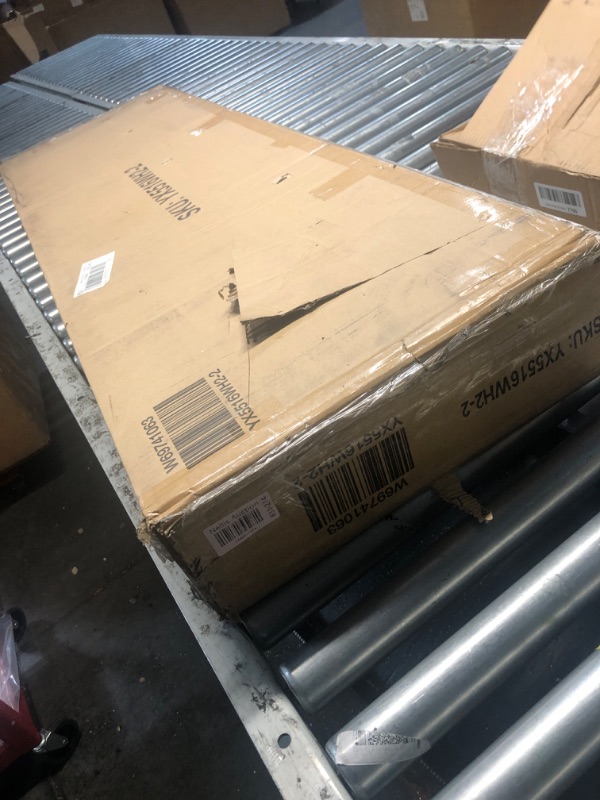 Photo 1 of *** missing box one just box 2*** Osparple Full Over Full Bunk Bed, Kids Bunk Beds with Slide and Ladder, Wood Floor Bed Frames with Ladder for Teens, Girls or Boys, White