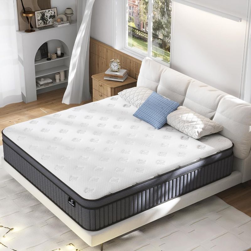 Photo 1 of *** truck or trailer pick up***4 Inch Firm queen  Mattress In A Box, Hybrid Mattresses With Gel Memory Foam & Independent Pocket Springs, Pressure Relief, Cooling, Strong Edge Support