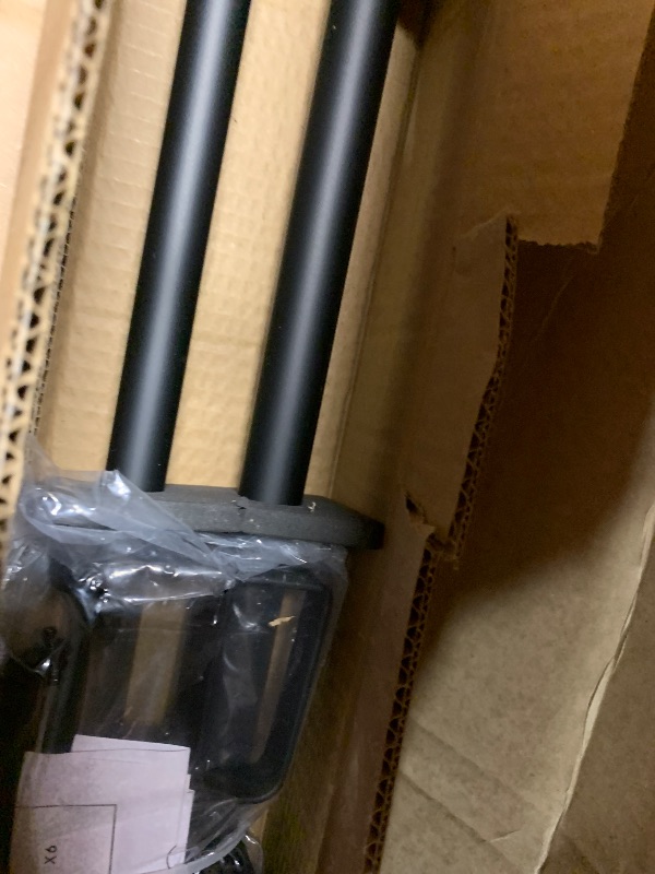 Photo 1 of EXCLUSIVE HOME Topper Double Curtain Rod and Finial Set, Matte Black, 36"-72"